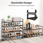 Expandable Metal Shoe Rack for Closet, Entryway & Garage - Image 6