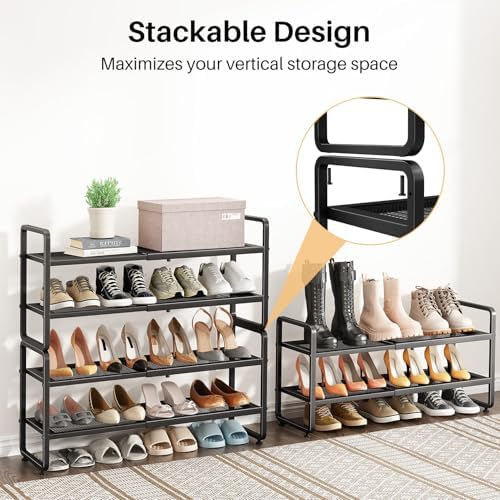 Expandable Metal Shoe Rack for Closet, Entryway & Garage - Image 6