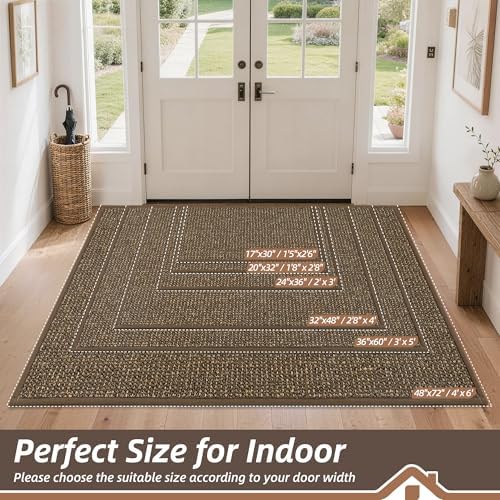 BEQHAUSE Dirt Trapper Door Mat 17" x 30", Non-Slip Doormats - Image 2