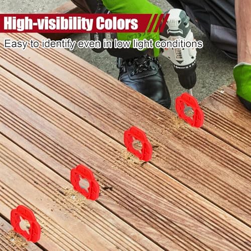 4 Packs 4-in-1 Multi-Size Deck Spacer Tool, 4 Thicknesses Deck Board Spacers - Image 5
