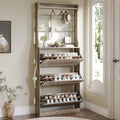 Shoe Cabinet for Entryway with 3 Flip Drawers, Narrow Hidden Slim Freestanding by Xixini