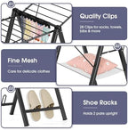 APEXCHASER Clothes Drying Rack, 67.7" L Height Adjustable - Image 4