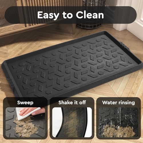 tchdio Durable Rubber Boot Tray and Shoe Mat - Image 5