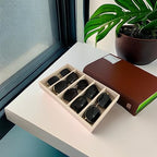 Luxurious 5 Grid Beige Velvet Eyewear Storage Sunglasses Jewelry Tray Organizer - Image 6