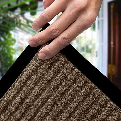 LuxUrux 2-Pack Striped Brown Door Mats - Image 3