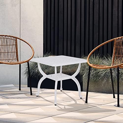 YKSY&YKSY Jardin DE Centennial Cast Aluminum Outdoor Side Table, Anti-Rust - Image 2