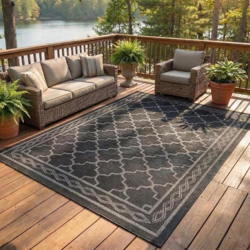GarveeLife Outdoor Rug 10x14 Reversible Outdoor Plastic Straw Rug Waterproof by GarveeLife