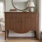 senlin 40" Fluted Console Table, Wooden Entryway Console Table - Image 3