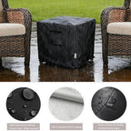 Patio Ottoman Cover, 32W x 32D x 18H inch, Waterproof Square Patio Small Side - Image 5