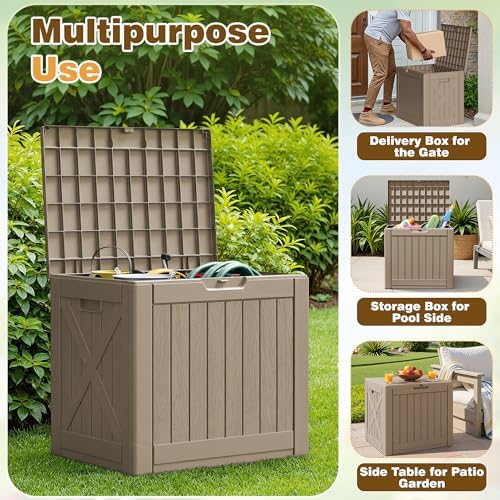 Flamaker Resin Deck Box 40 Gallon Waterproof Outdoor Storage Box - Image 6