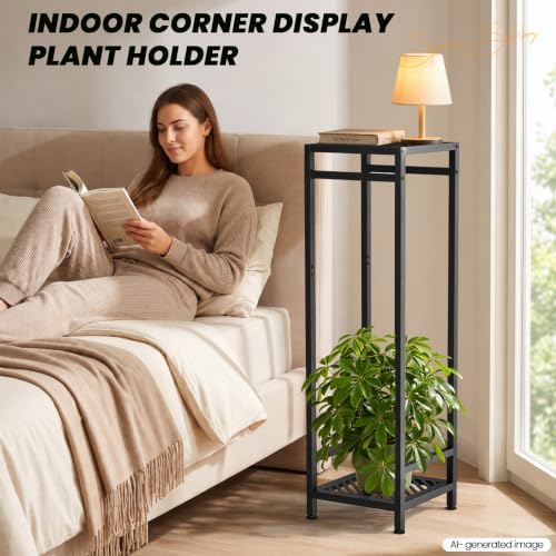 TOSKING 2-Tier Tall & Wide Metal Plant Stand Indoor Outdoor - Image 5