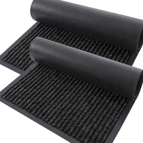 OLANLY 2-Pack Front Door Mats 47x23, Waterproof Heavy-Duty Doormats by OLANLY