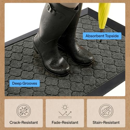 GORILLA GRIP WeatherMAX Door Mat, Indoor Outdoor - Image 4