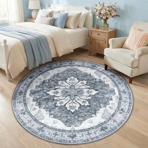 RELEANY Washable Area Rug, Round 5ft - Image 2