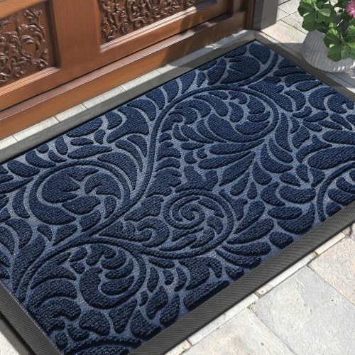 Yimobra Front Door Mat Outside Entrance, Floral Outdoor Mat by Yimobra