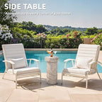 Travertine Side Table, 24 Inch Outdoor End Table - Image 6