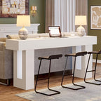Tribesigns 63-Inch Long Console Table, Farmhouse Wooden Sofa Table Behind The - Image 3