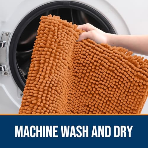 OLANLY Dog Door Mat for Muddy Paws 30x17, Super Absorbent Chenille Mud Mat - Image 5