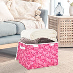 Bolaz Storage Bins with Lids and Handles, Valentines Day Pink Hearts Storage - Image 4