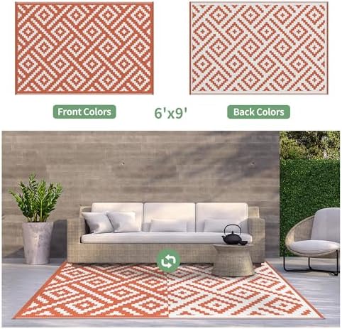 GENIMO Fall Decor Outdoor Rug, Plastic Rugs - Image 3