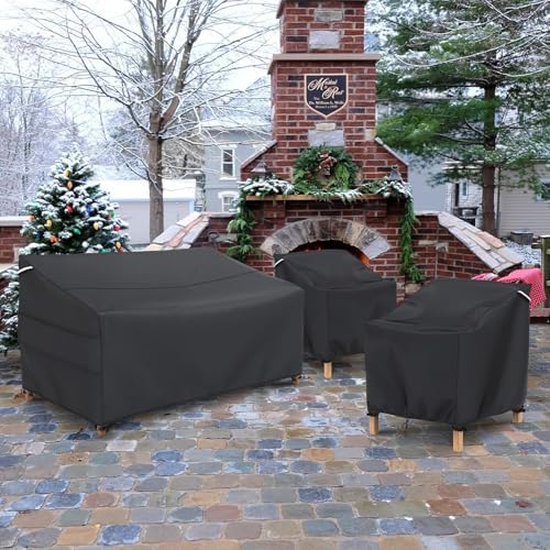 Gasadar 3-Seater Outdoor Sofa Cover Waterproof - Image 2