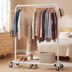 Sywhitta Metal Clothing Rack on Wheels - Image 5
