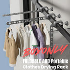 Foldable Indoor/Outdoor Basic 15-Hole Clothes Drying Rack - Image 2