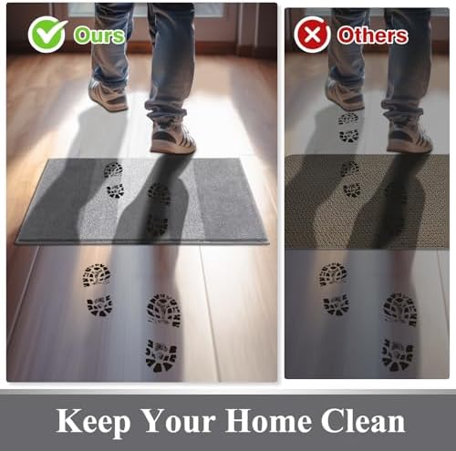 Vaukki Indoor Doormat Entryway Light Grey Door Mat 36x24 inch - Image 5