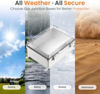 QILIPSU Outdoor WiFi Enclosure, 11.4"x7.5"x5.5" Waterproof Electrical Junction - Image 5