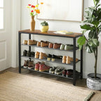 VASAGLE 4-Tier Shoe Rack, 16-20 Pairs, Metal Mesh - Image 2