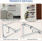 Wall Mounted Shoe Rack, 3 Tier Hanging Shoe Rack Holds 12 Pairs, Space Saving - Image 7