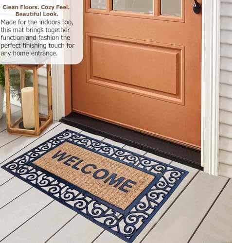 Gardenised Natural Coir and Non-Slip Rubber Doormat - Image 5