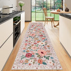 DUKINO 2.6x10 Runner Rug for Hallway, Washable Kitchen Rugs Non Slip by DUKINO
