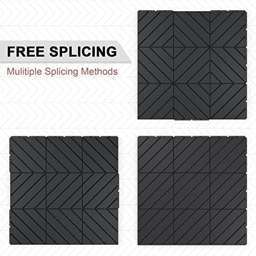 VANCASTLE Interlocking Deck Tiles 36 Pack Dark Grey 12"x12" Patio Pavers - Image 7