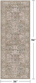 Moss Green 3x8 Oriental Runner Rugs - Image 2