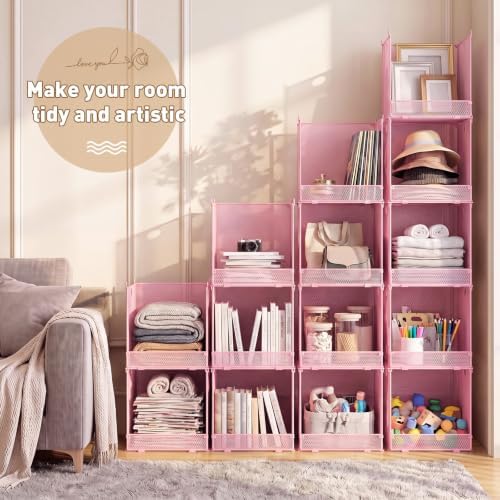 Remerry 3 Pcs Stackable Closet Organizers and Storage Basket - Image 6