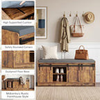 42" Farmhouse Shoe Storage Bench - Image 6