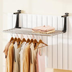 GIANTEX Portable Clothes Drying Rack, 25.5" Aluminum Hanging Laundry Rack - Image 2