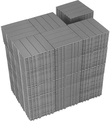288 PCS Plastic Interlocking Deck Tiles by SkillMaid