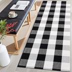 OLANLY Fall Door Mat, Buffalo Plaid Rug by OLANLY