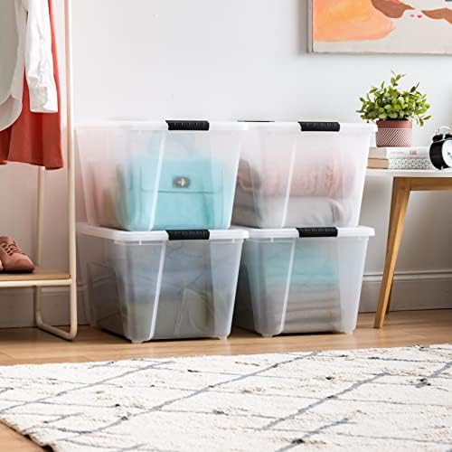 IRIS USA 54 Qt Stackable Plastic Storage Bins - Image 3