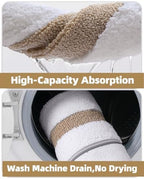Color&Geometry White Bathroom Rugs 36x24, Extra Soft Absorbent Microfiber Bath - Image 6