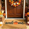 Fall Turkey Welcome Door Mat for Front Door Outdoor Indoor 17x29 in by ULTSOFE