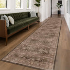 Hazo Haus Neutral Boho Washable 3x16 Extra Long Hallway Runner Rug, Non-Slip by HazoHaus