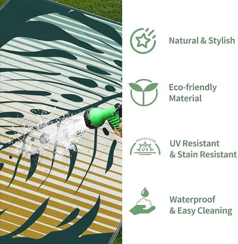 GENIMO Outdoor Rug, Waterproof Plastic Rugs - Image 6