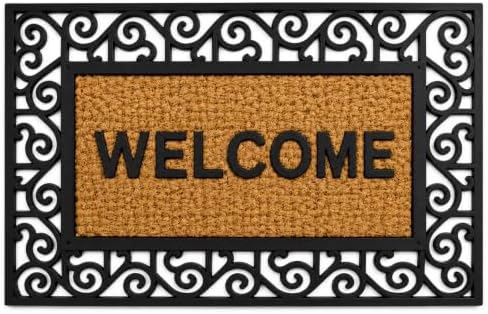 Gardenised Natural Coir and Non-Slip Rubber Doormat by Gardenised