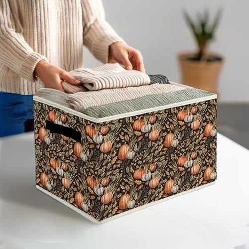 Rustic Fall Pumpkin Storage Bins & Boxes - Image 3