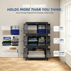 SAILUN 348Qt Stackable Storage Bins, Storage Cabinet - Image 5