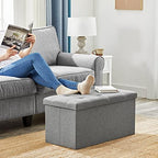 SONGMICS Ottoman Storage Bench, 21 Gal. Folding Chest, Holds 660 lb - Image 5
