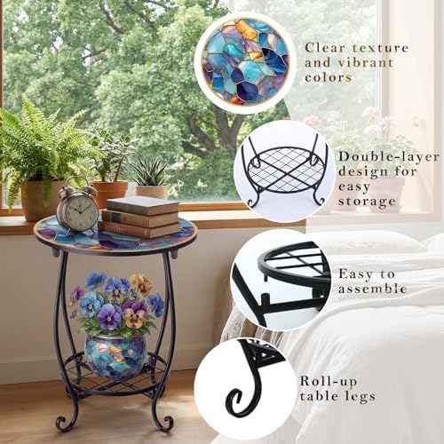 Cinnvoice Outdoor Side Table Small End Patio Porch Table - Image 5